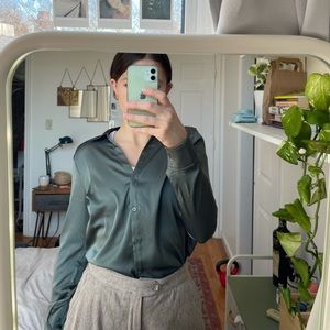 Green h&m blouse